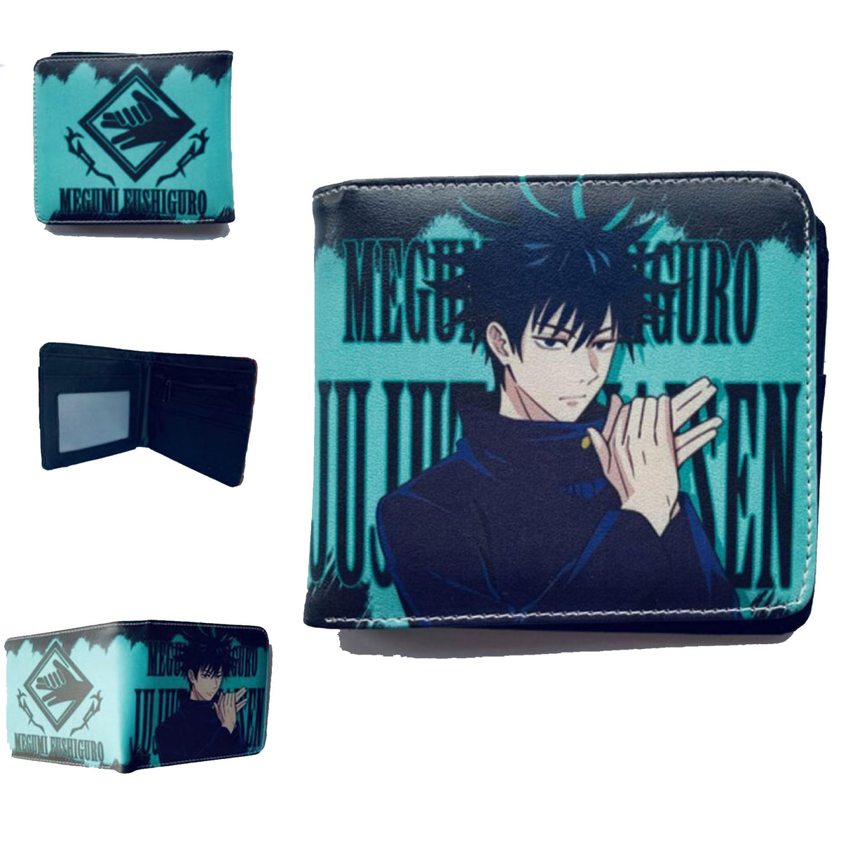 TANSHOW Wallet Can Accommodate Credit Cards Cash Burable Clutch Anime Wallet for Women Men, Megumi Fushiguro, XL, Casual