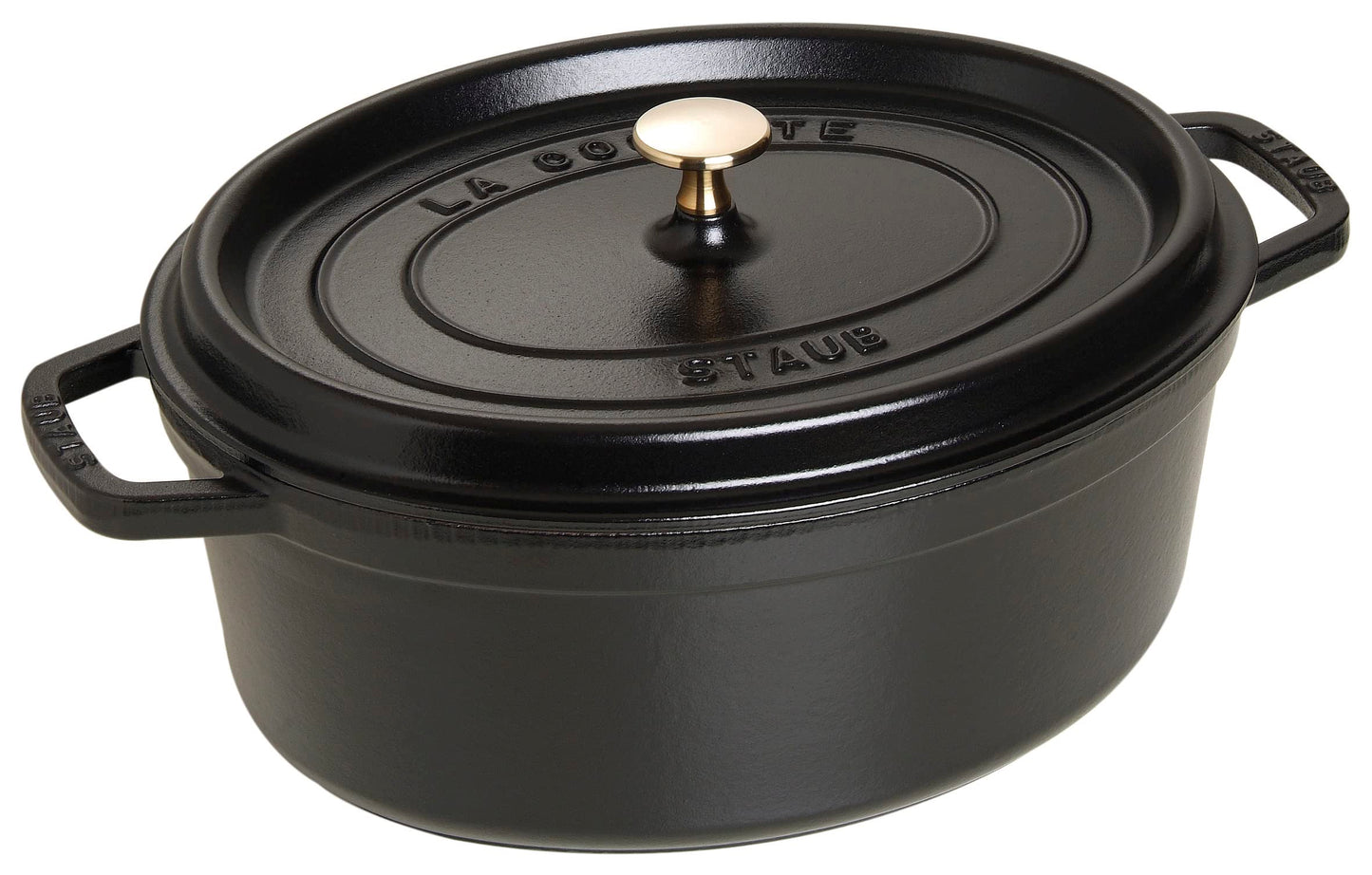 Staub 12.75 Quart Oval Cocotte, Black Matte