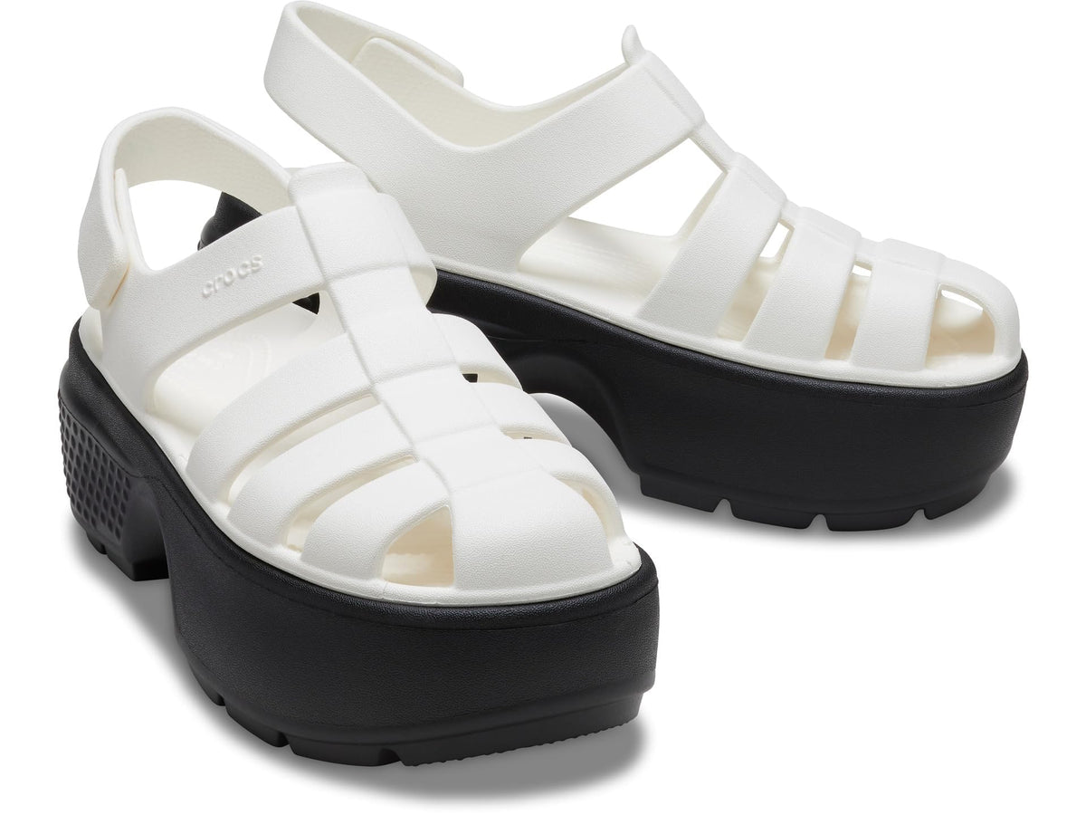 Crocs Unisex Stomp Fisherman Sandal Chalk Men's 6, Women's 8 Medium