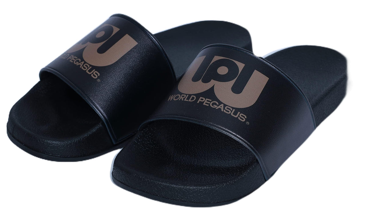 World Pegasus Shower Sandals Black/Gold (9014) Size 27 (24.5-27.0 cm)