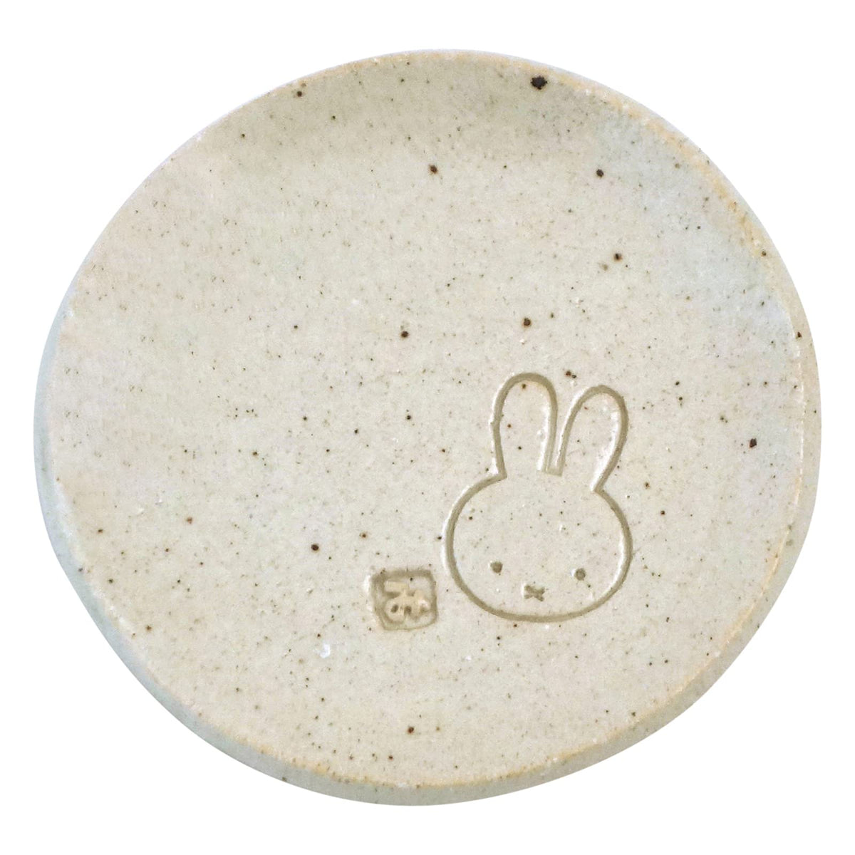 Kaneshotouki 211131 Dick Bruna Miffy Plate, Small Plate, Approx. 3.9 inches (10 cm), Mino Ware, Tatara, White, Old Ceramic White Clay, Made in Japan