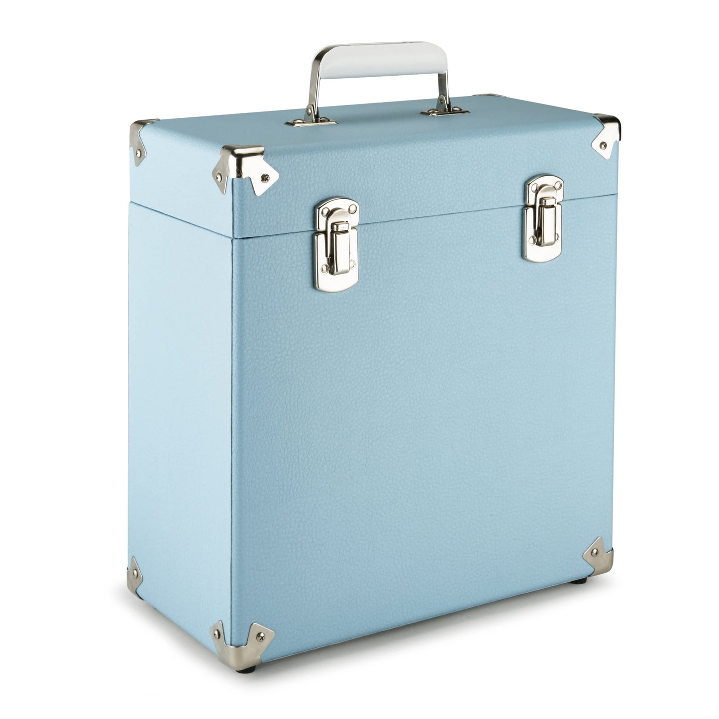 GPO Portable Retro Style Carry Case for LPs, Albums and 12Inch Vinyl Records (Holds 30 Albums) (Blue)