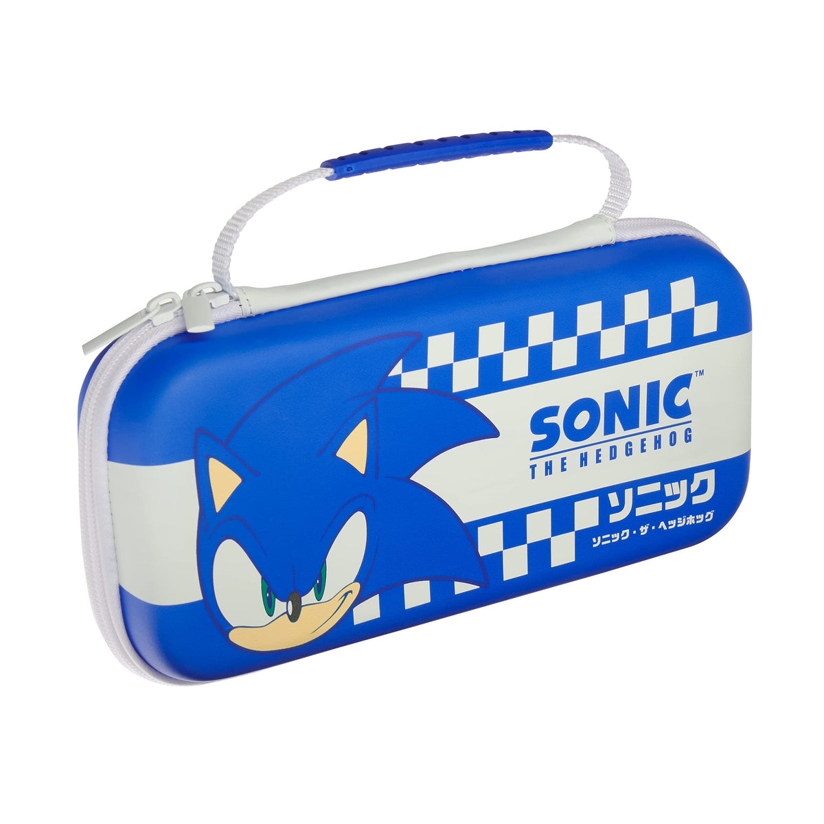 Numskull Official Sonic The Hedgehog Classic Blue Hard Shell Travel Case for Nintendo Switch and OLED Model 2021 Console - Fits 10 Games and Switch Accessories