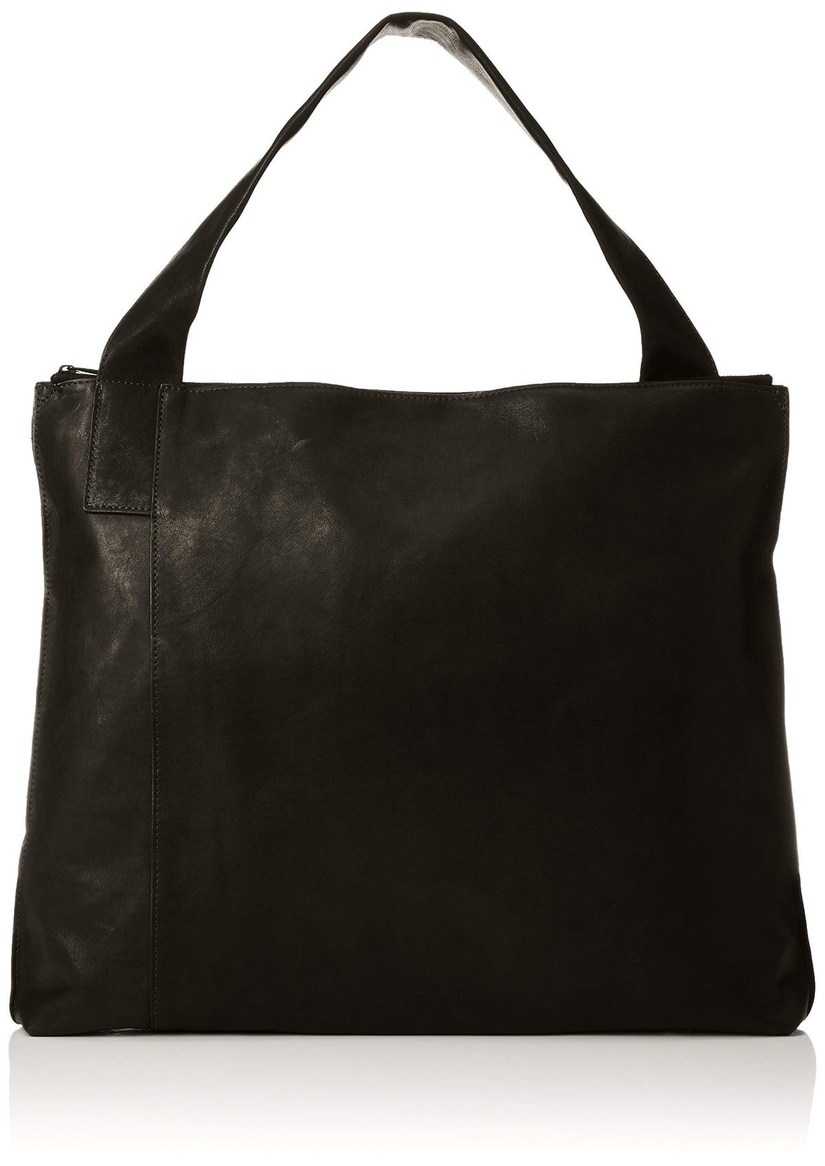 Patrick Stefan 183ABG14 Shoulder Bag, Simple Shoulder Bag, A4 Storage, Sheep Leather, Black