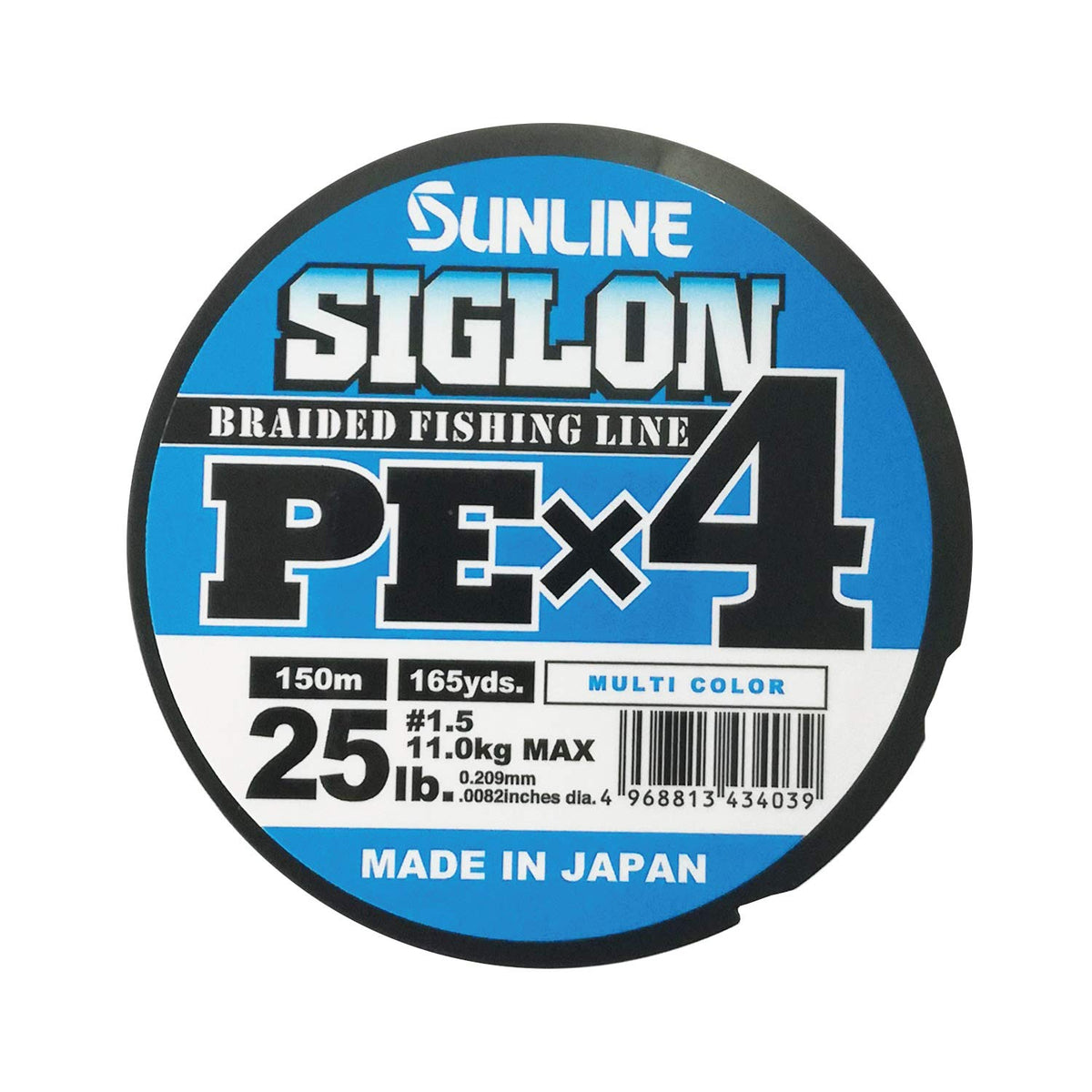 SUNLINE Line Sigron PEx4, 164.0 yd (150 m), 5 Colors, No. 1.5, 25LB J