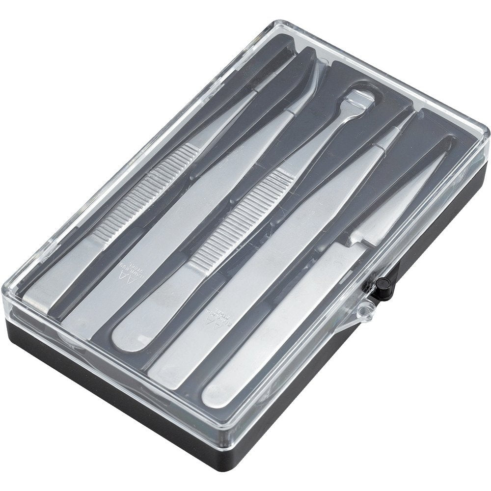 TRUSCO TSP-91 Stainless Steel Tweezers Set of 5