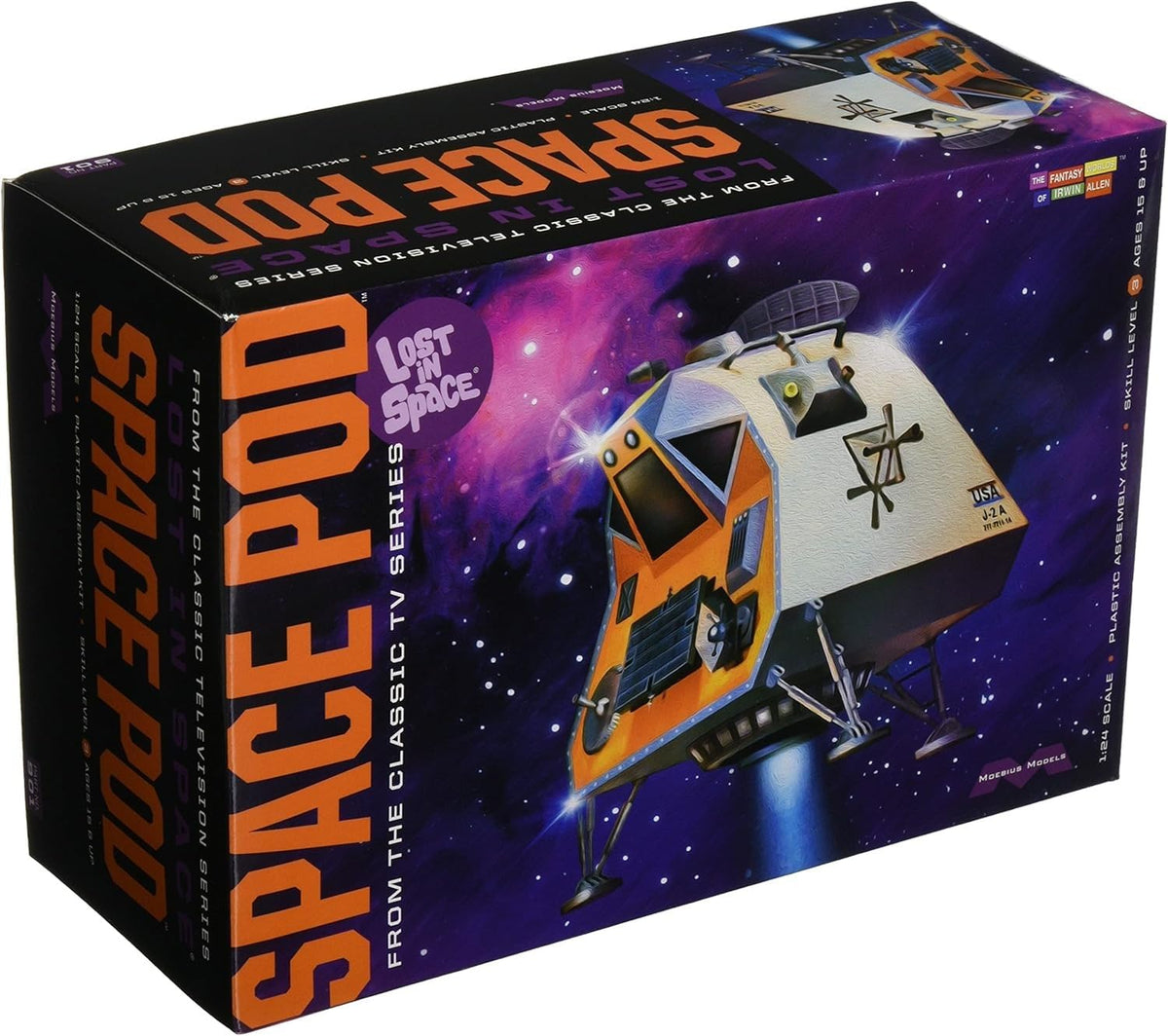 Platz MOE901R Mobius Model Space Family Robinson Space Pod 50th Anniversary Renewal Package Ver. 1/24 Scale Plastic Model