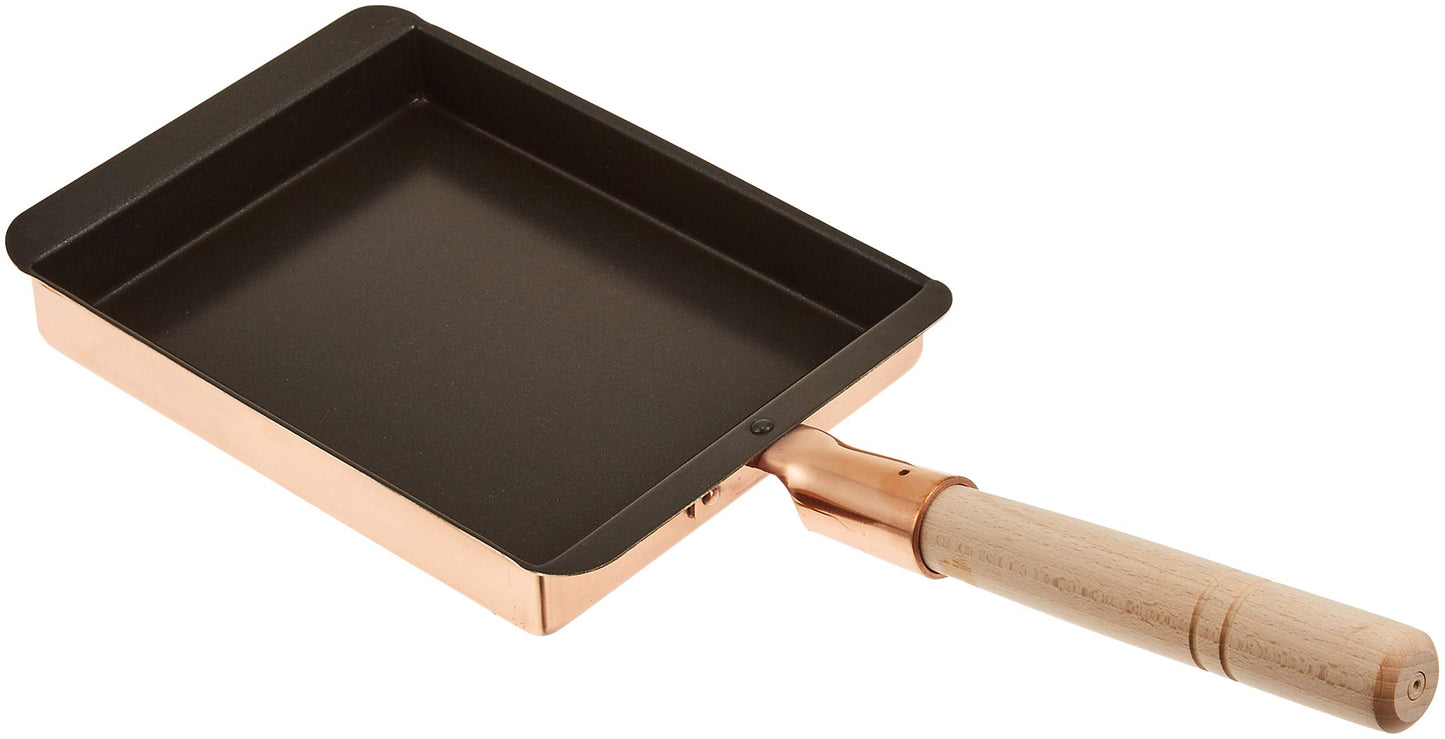 EBM Copper Egg Ware Kansai Type (Fluorine Resin Treated) 6.5 inches (16.5 cm)