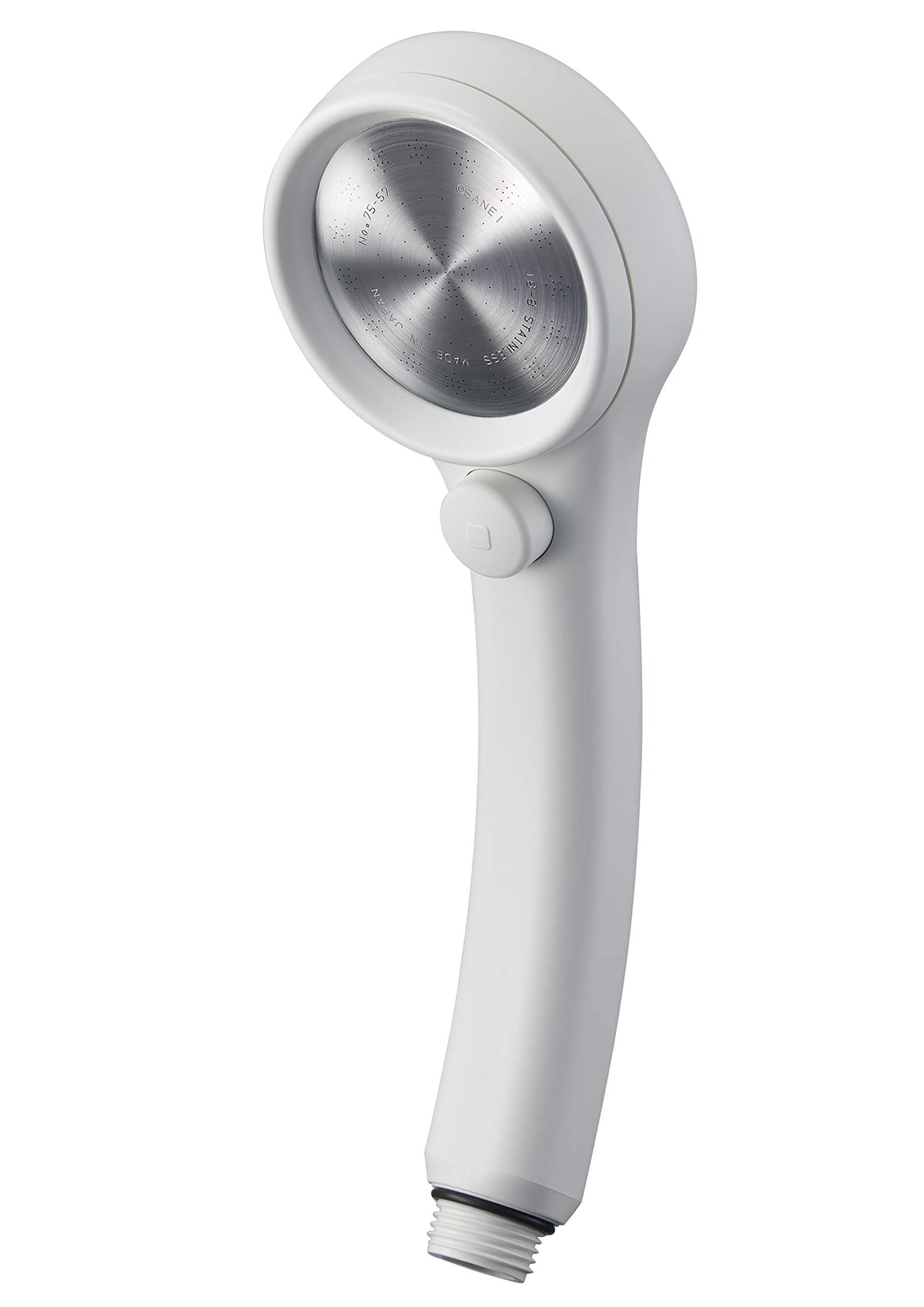 SANEI PS313-80XA-WA2 Rainy Shower Head, Quick Stop Button, 50% Water Saving, Ultra-Fine Water Flow, High Pressure, Stainless Steel Spray Plate, White