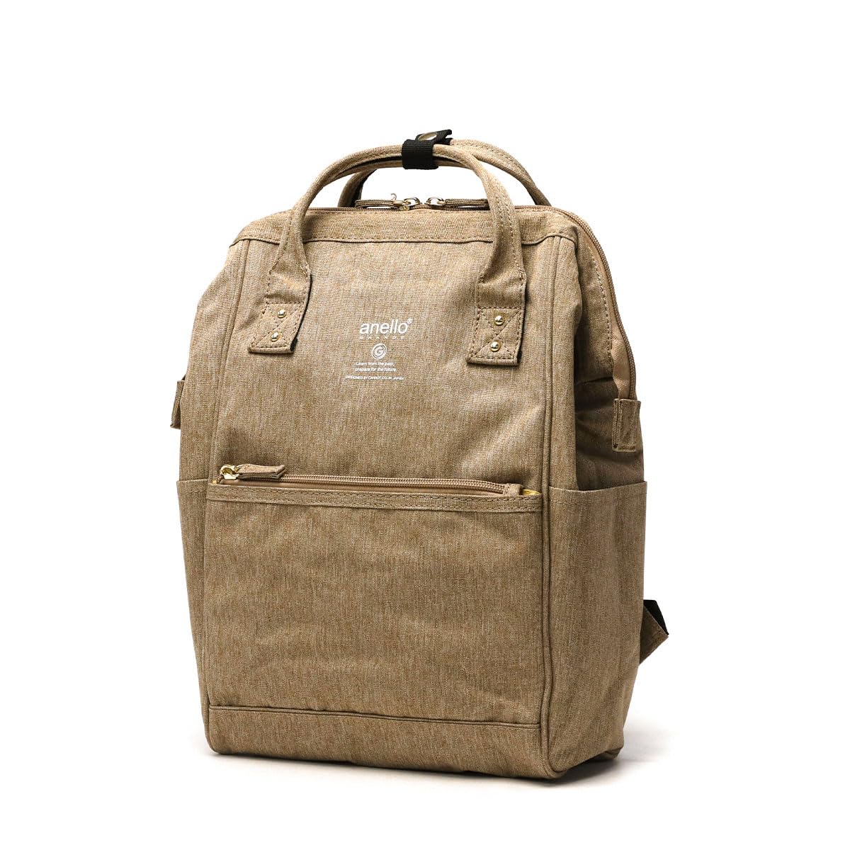 Anello Grande SPS GUB3014Z Backpack with Clasp, Small, A4 Base, Water Repellent, Multi-Storage, beige