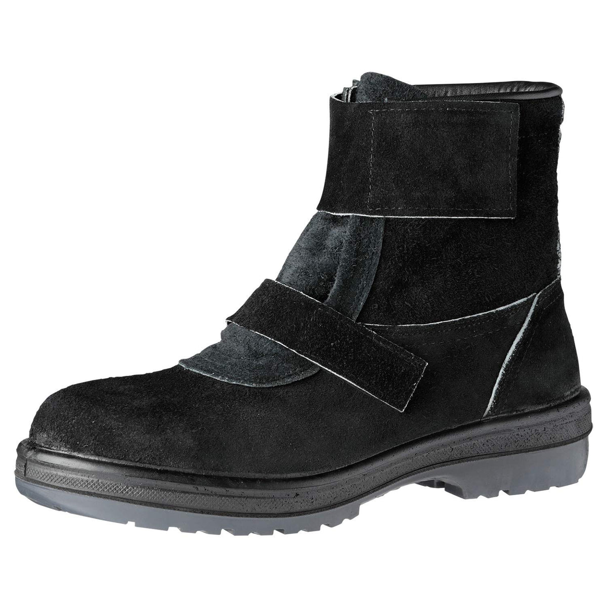 ミドリ安全 Unisex-Adult 安全作業靴 JIS規格 二種耐 熱職場用 長編上靴 マジックタイプ, Black (Black 19-3911tcx), 8.5