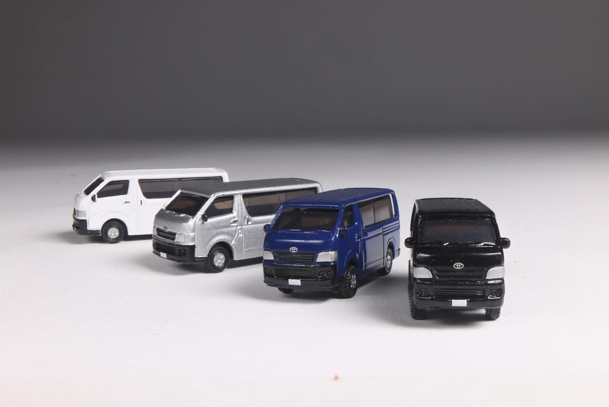 KATO N Gauge Toyota Hiace Long, 4 Units, 23-650 Model Railway Supplies
