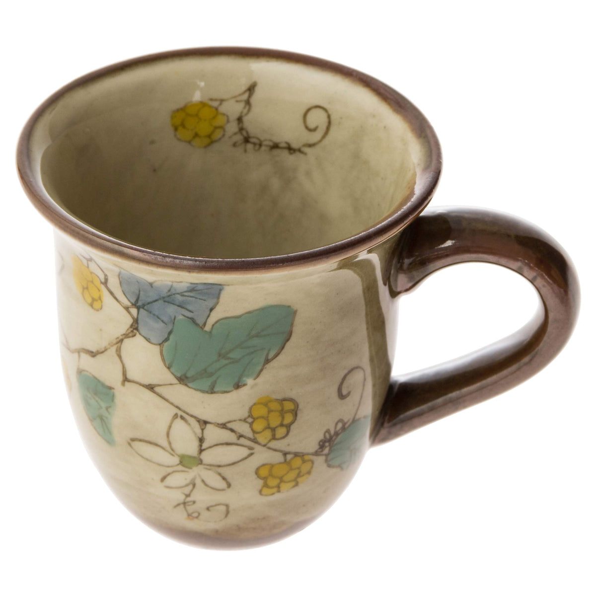 Saikai Pottery 62841 Hasami Ware Mini Mug, Strawberry Pattern, Yellow