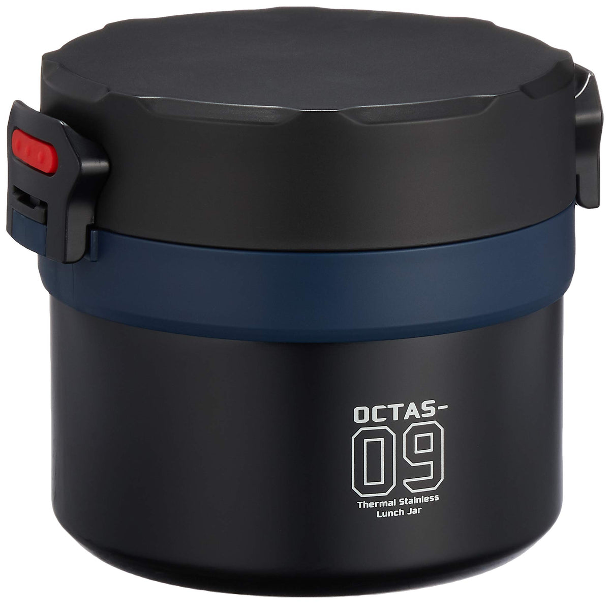 Pearl Metal HB-3774 Thermal Lunch Jar, Navy, 900 Stainless Steel, Octus