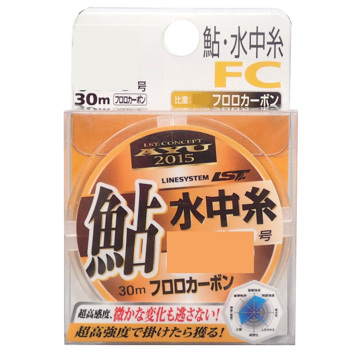 Line System Fluorocarbon Line, Sweetfish Underwater Thread, FC, 98.4 ft (30 m), No. 0.25, Clear 2110D