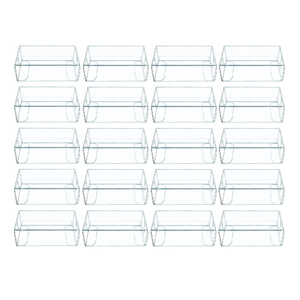 KINOKINO Mini Car Clear Case Storage (1.2 x 1.6 x 3.2 x 3.2 inches (3.0 x 4.0 x 8.2 cm), Set of 120