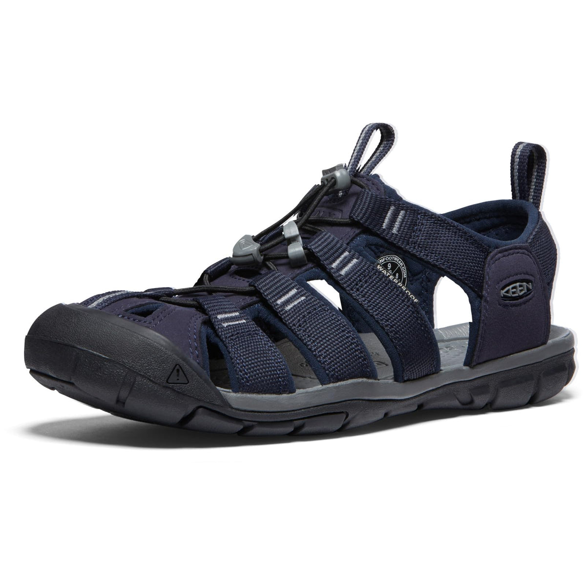 KEEN Men's Clearwater CNX Lightweight Water Sandals, Sky Captain/Black, 11
