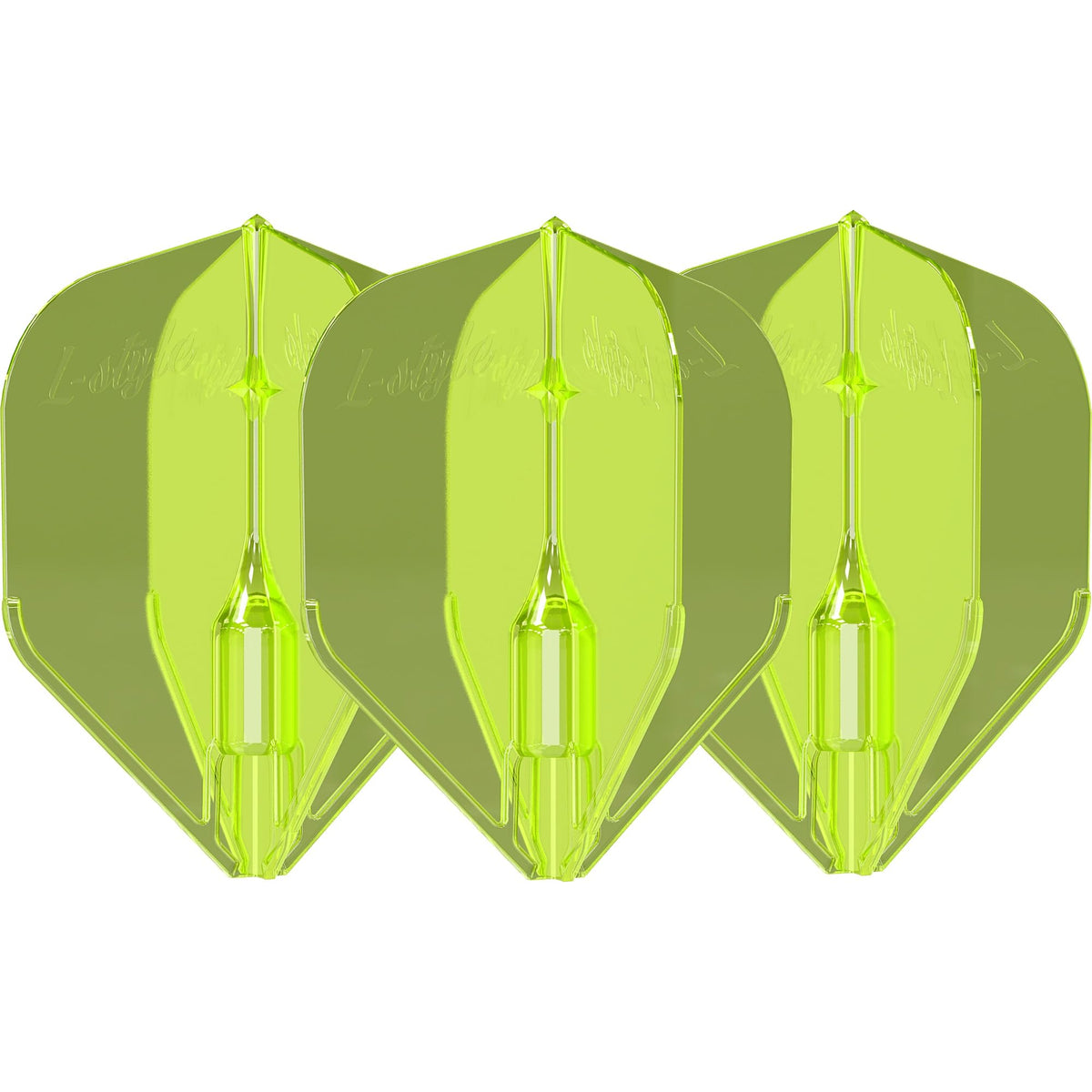 L-style L3 Shape (Small Standard) EZ Fantom - Neon Yellow - 1 Set (3 Flights)