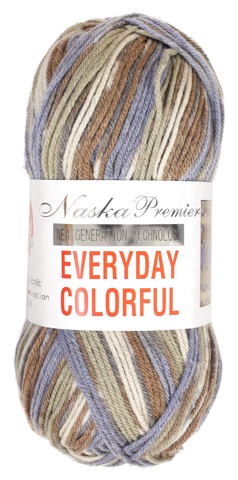 Naska Premier Everyday Colorful Yarn Chunky Col. A 320 Gray G Approximately/250 m N – 57