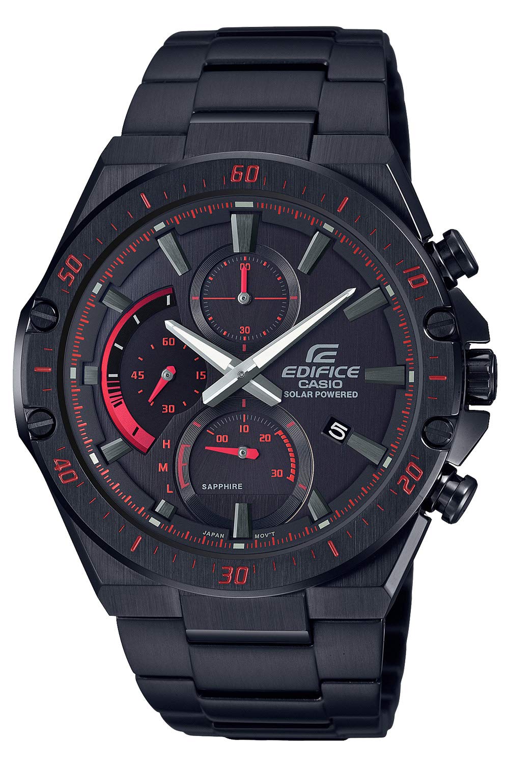 Casio EFS-S560 Edifice Wristwatch, Black, Round Bezel (Black)