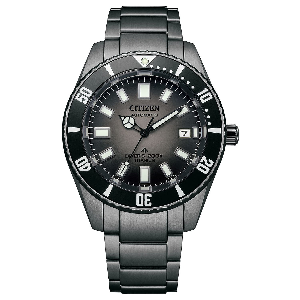 Citizen NB6025-59H Pro Master Mechanical Diver Wristwatch, 68.4 ft (200 m), Waterproof, Black, Black, Sports Outdoor