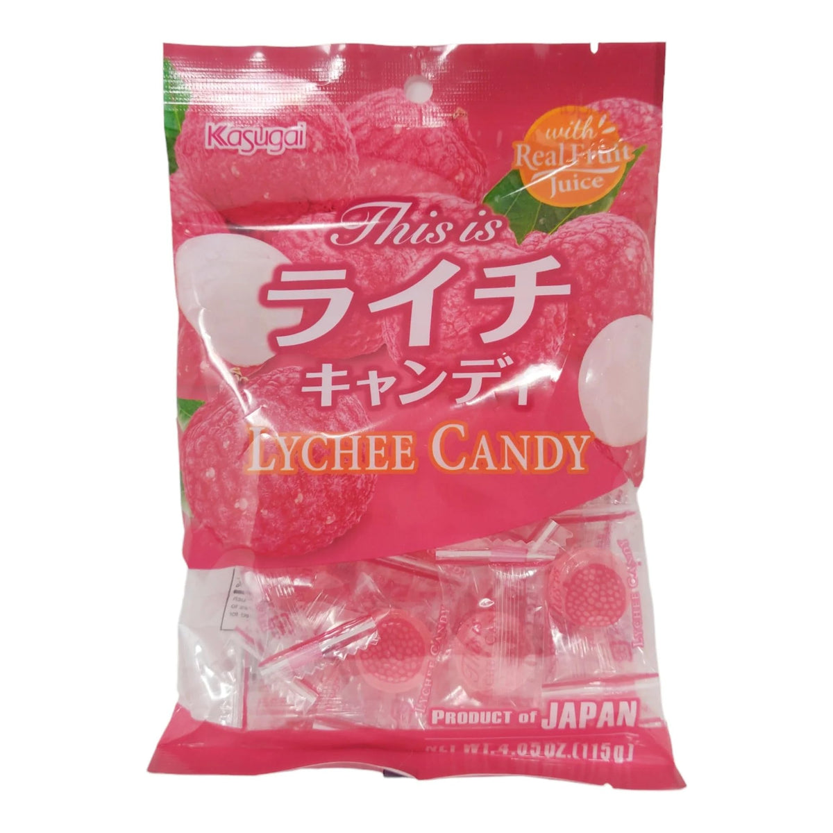 Kasugai Lychee Candy 4.05oz (2 Pack)