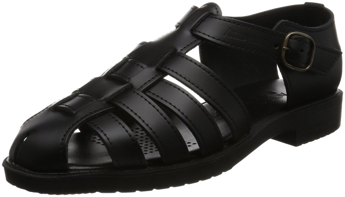 ARNOLD PALMER(アーノルドパーマー) Men's Leather Back Band Sandal, Black, 27.0~27.5 cm