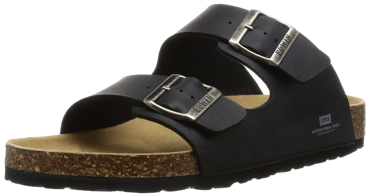 EDWIN(エドウィン) Men's Sandal, Black, 25.0 cm