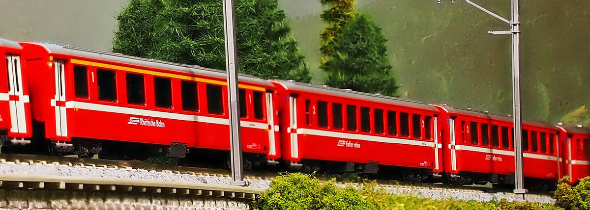 Kato 10-1413 RhB EW1 Red 4 Coach Set (4) N Gauge