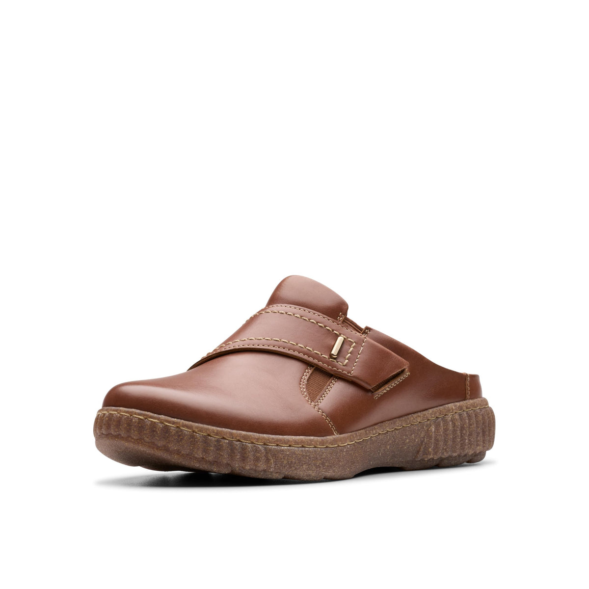 Clarks Collection Women's Caroline Bay Mule, Tan Leather, 8.5 Wide US