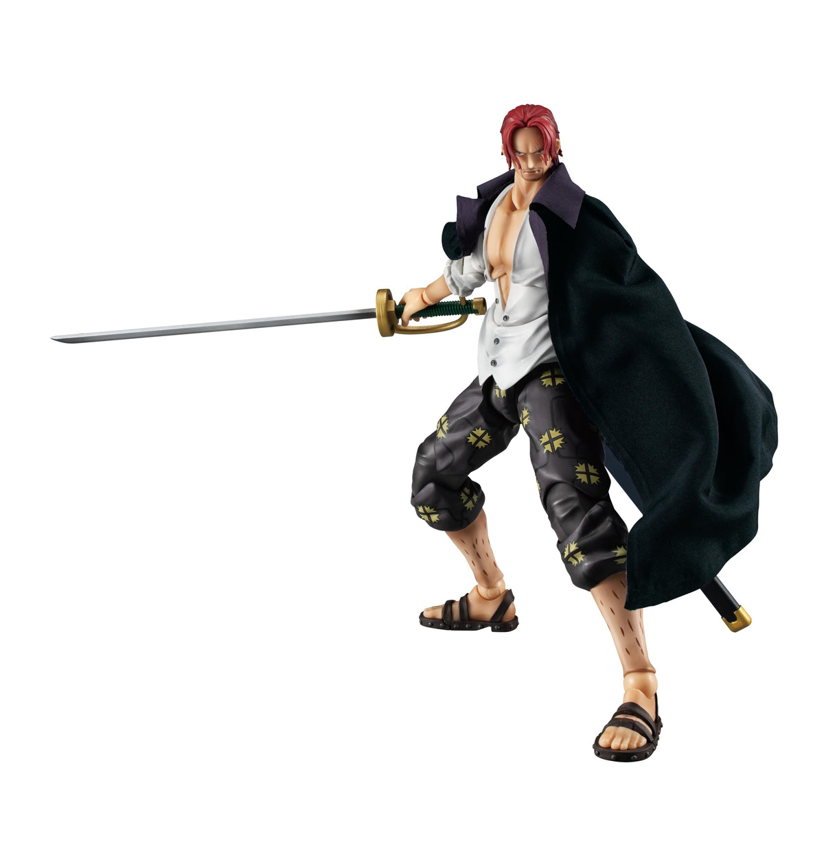 Megahouse, Shanks One Piece Action Figure, Variable Action Heroes Red-Haired Ver.1.5, Multicolor MH840838, Collectible Figure, Optima for Anime Fans