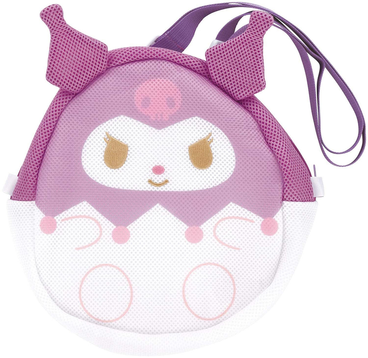 Skater SBM1D-A Die Cut Shoulder Bag, Mesh Fabric, Sanrio Chromi