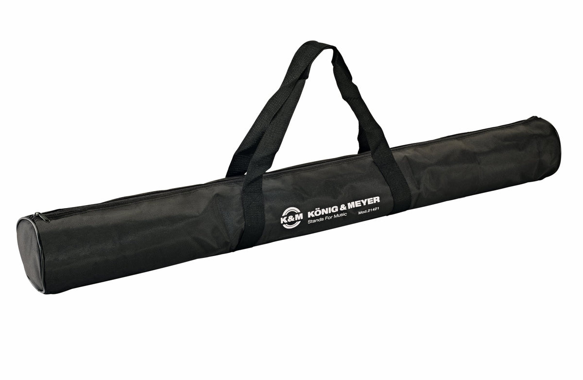 K&M 21421 Waterproof Nylon Carrying Case for Two Microphone Stands, Black