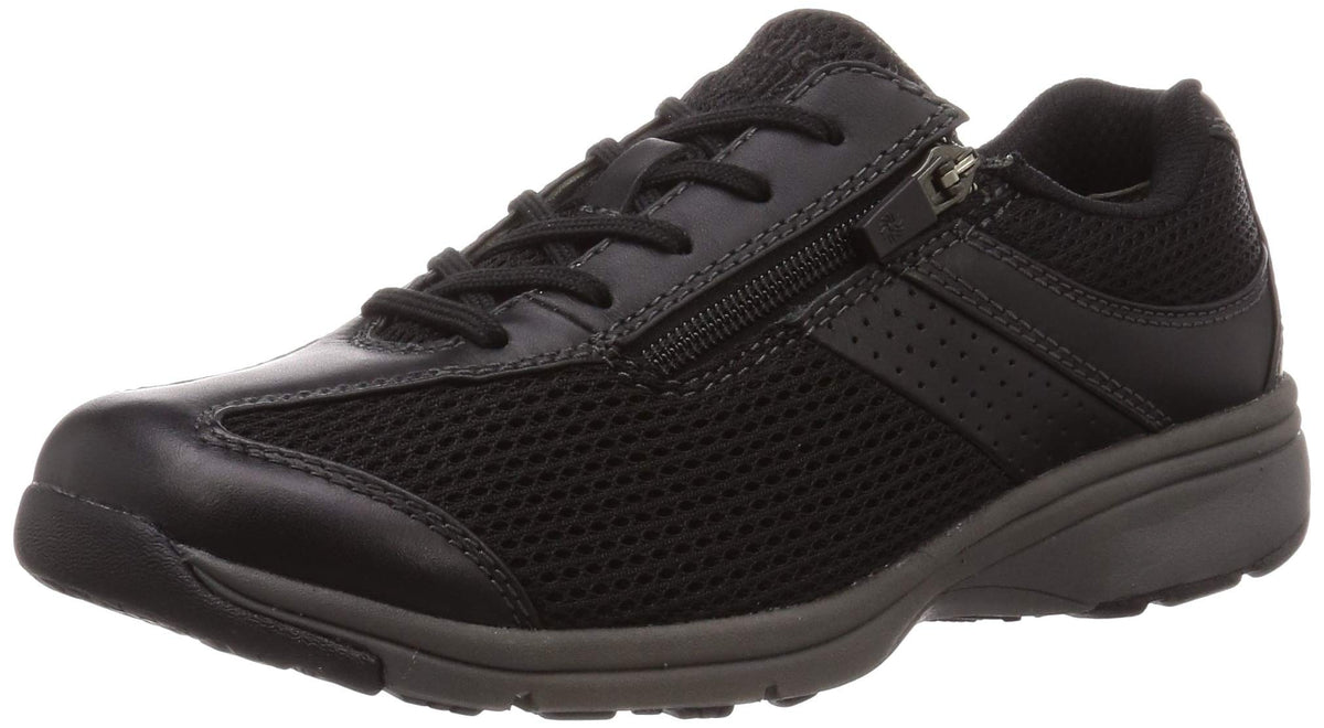 Asahi Medical Walk MS-L Women's Walking Shoes, Equipped with SHM to Prevent Knee Trouble, Black, 24.0 cm 4E