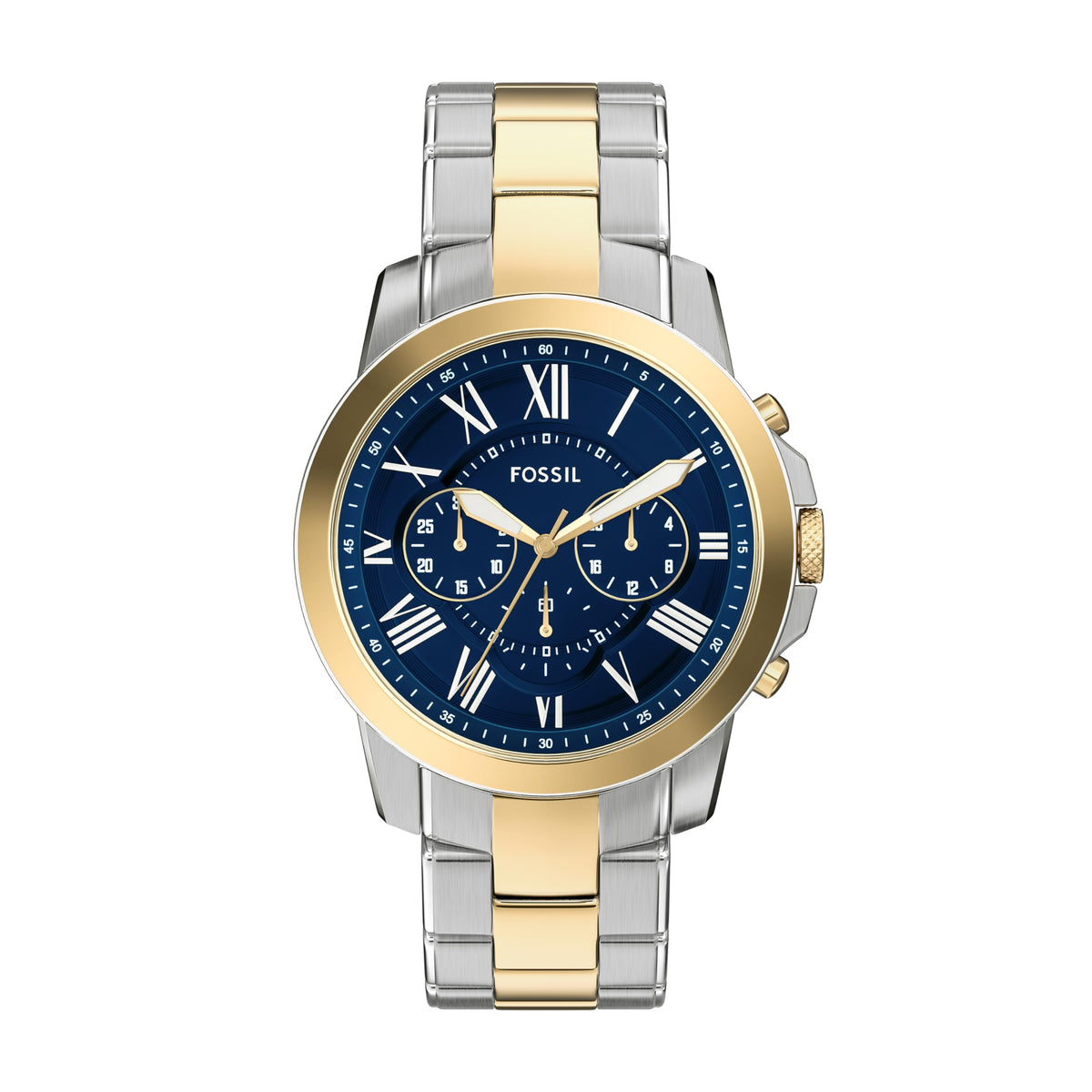 Fossil Men's Watch, Grant Quartz Stainless Steel Chronograph