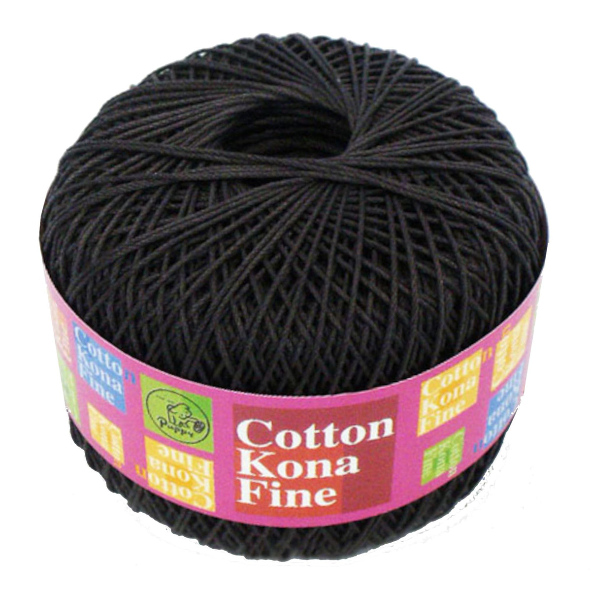 Puppy 10000477-0317 Hand Knitting Cotton Kona Fine Fine Type COL. 317 Black Type 100% Cotton Approx. 0.9 oz (25 g) Approx. 10000477-0317