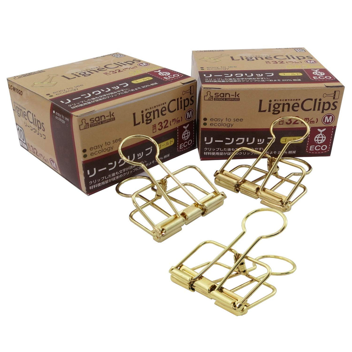 Suncake Com Lean Clip M LC-M20GD 10 Pack x 2 Boxes Gold