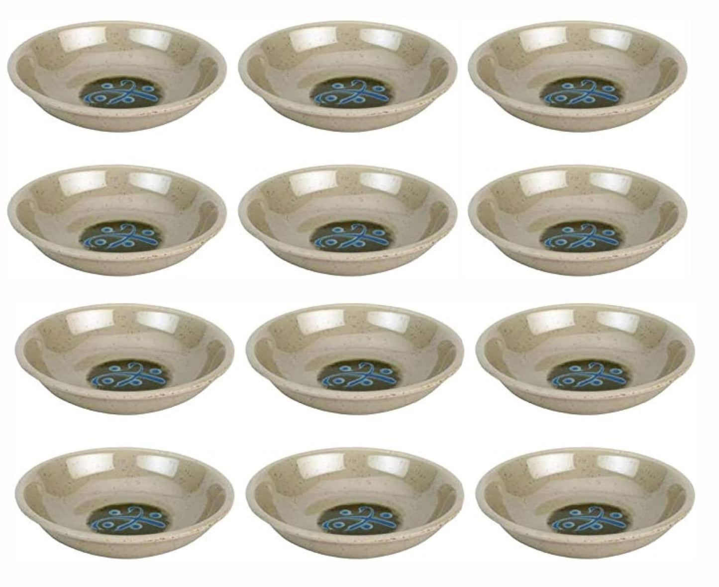 JapanBargain, 12x Plastic Melamine Soy Sauce Dishes Dipping Bowls Snack Side Dish Bowl Seasoning Dishes, 3.75 inch, Green