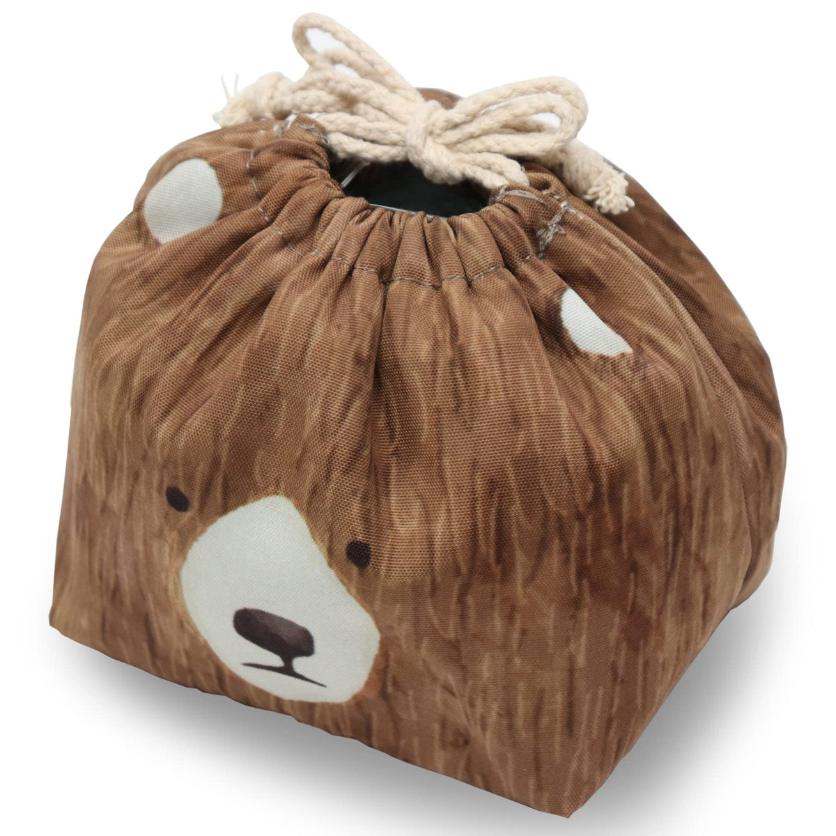 東洋ケース TOYO CASE Animal Lunch Pouch Drawstring Bag Insulation Aluminum Sheet inside BEAR