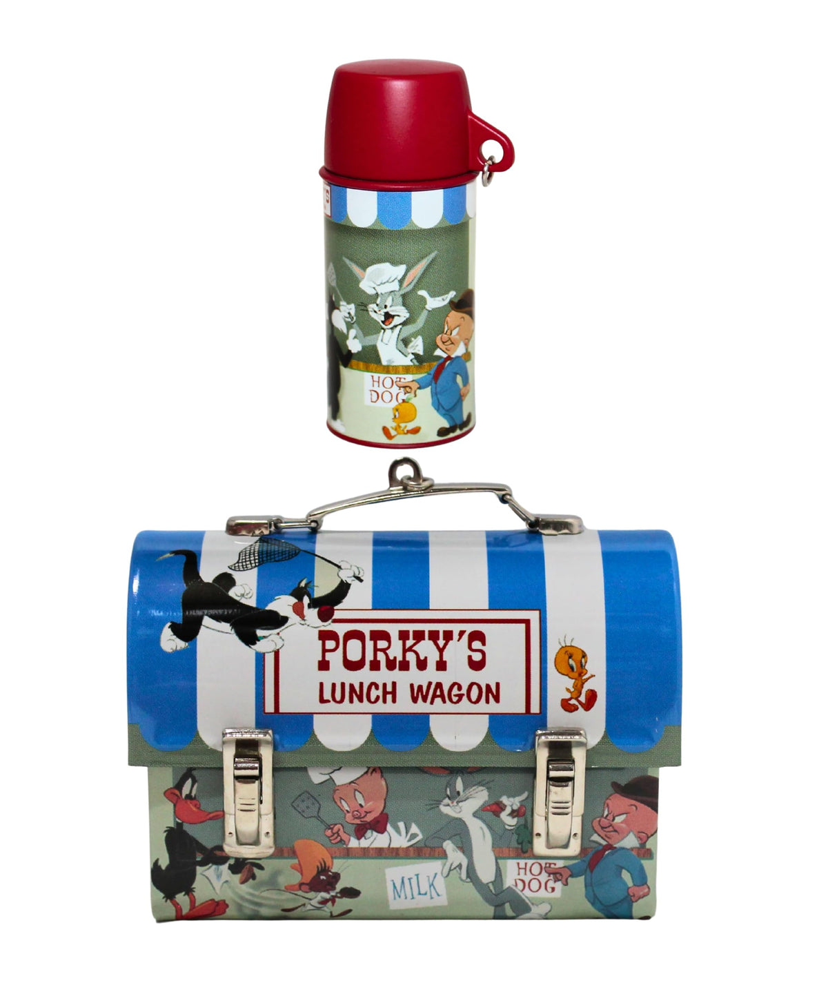 Hallmark Lunch Wagon for Porky Pig Looney Tunes 2004 Lunchbox Christmas Ornament Set