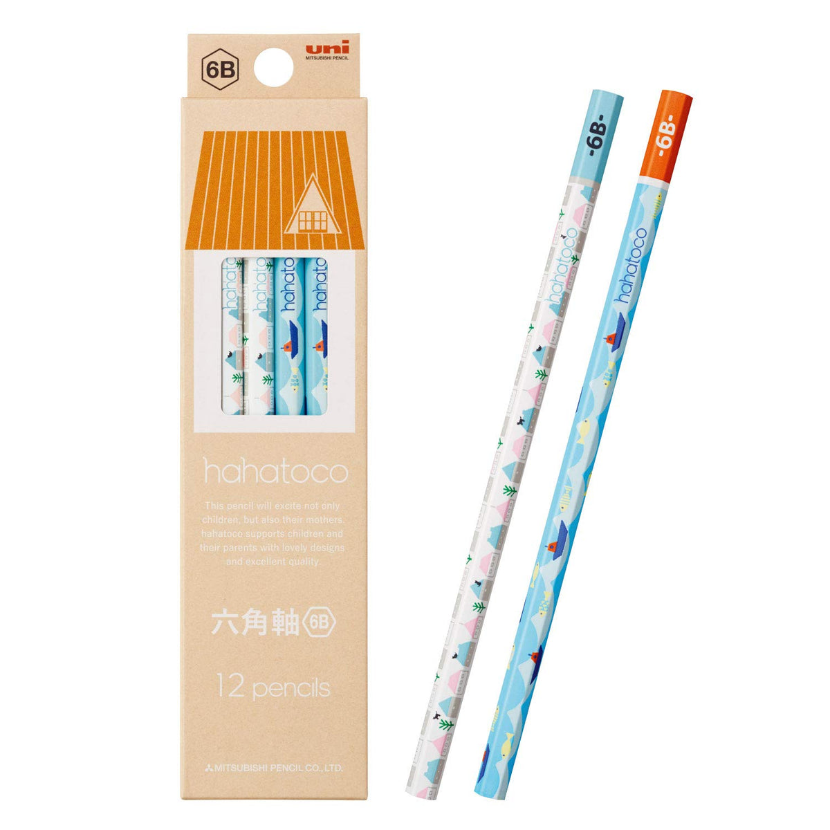 Mitsubishi Pencils Hahatoko HT01 6B Hahatoko Hakata Pencil Home & Sea 1 Dozen K56136B