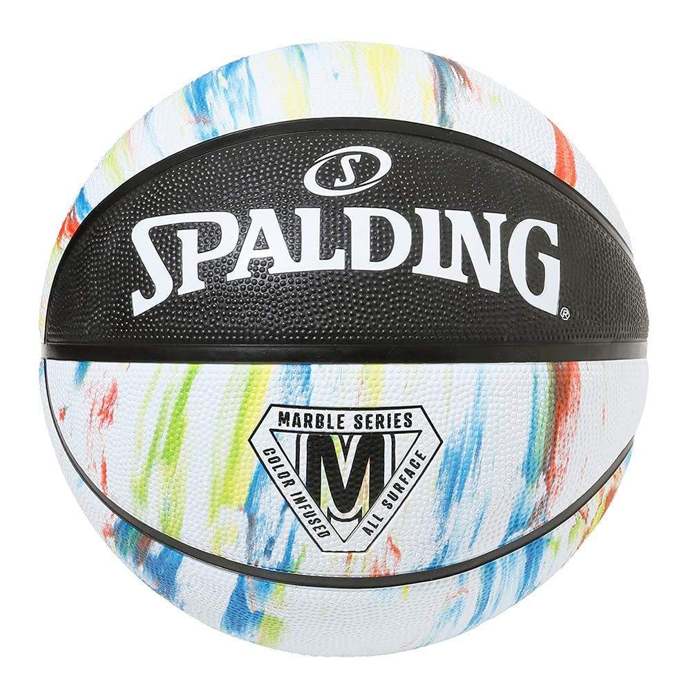 Spalding 84-413Z Basketball Marble, Black x White, No. 6 Ball