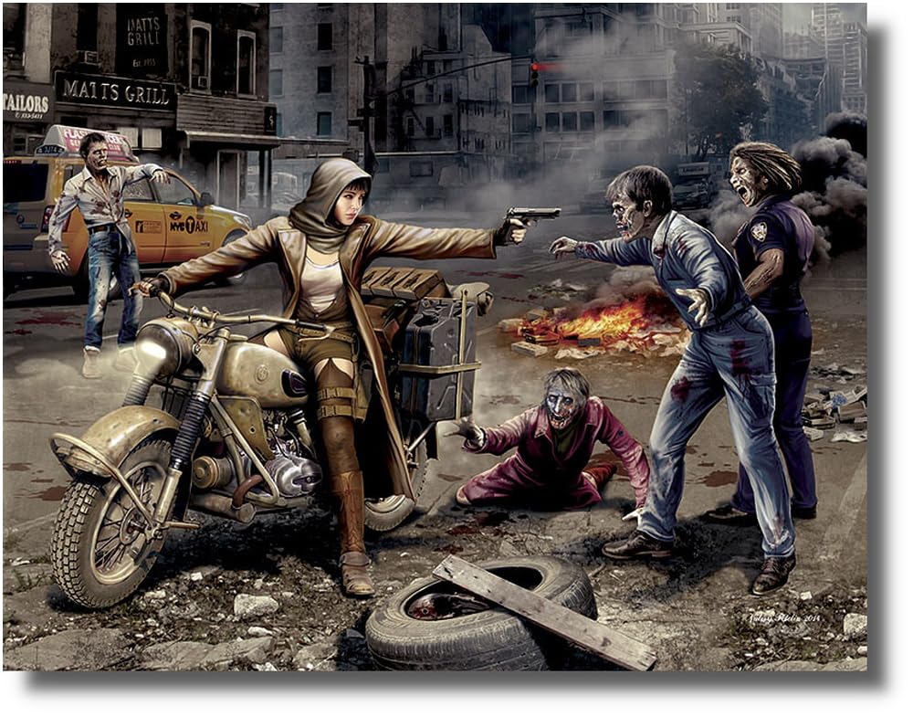 Master Box MB35175 1/35 Female Warrior Rider + 2 Zombie Men & 2 Female Fantasy Plastic Model