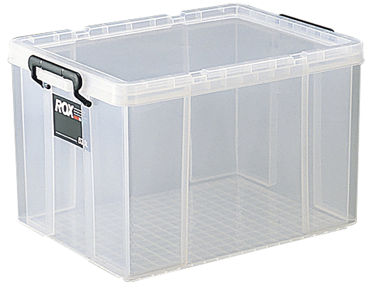 Tenma Rox 530L Storage Box, Made in Japan, Rocks Clear Case, Container Box, Closet, Clothes Case, Plastic, Width 15.4 x Depth 20.9 x Height 12.6 inches (39 x 53 x 32 cm)