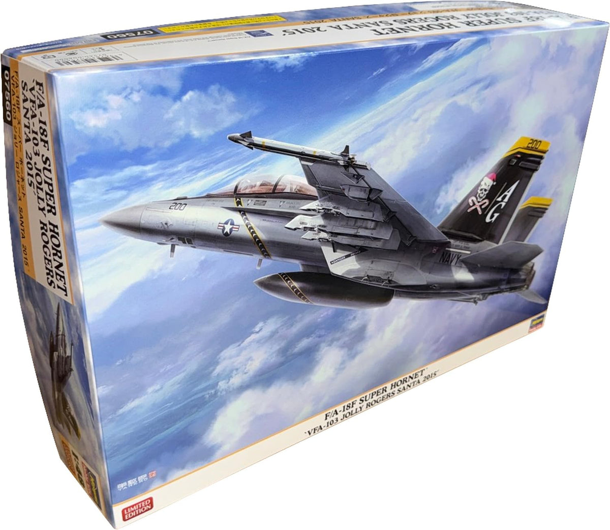 Hasegawa 07560 1/48 US F/A-18F Super Hornet VFA-103 Jolly Rodgers Santa 2015" Plastic Model