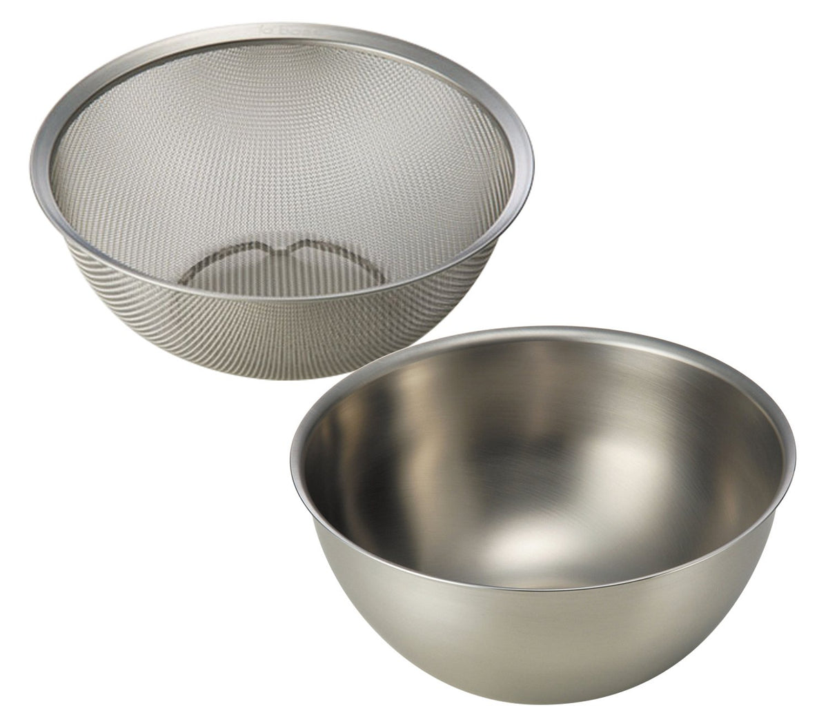 La Base LB-9354 Tsubame Sanjo Stainless Steel Round Colander & Bowl, Medium, 2-Piece Set, Made in Japan