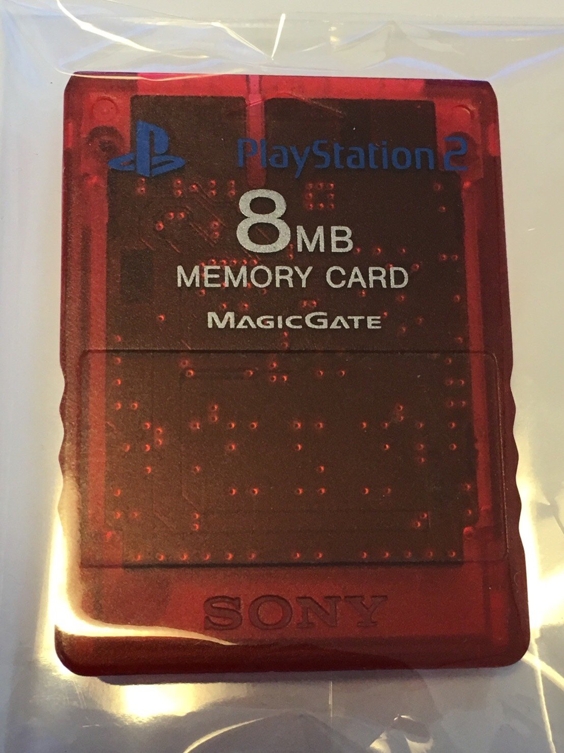 Playstation 2 only memory card (8MB) Crimson Red