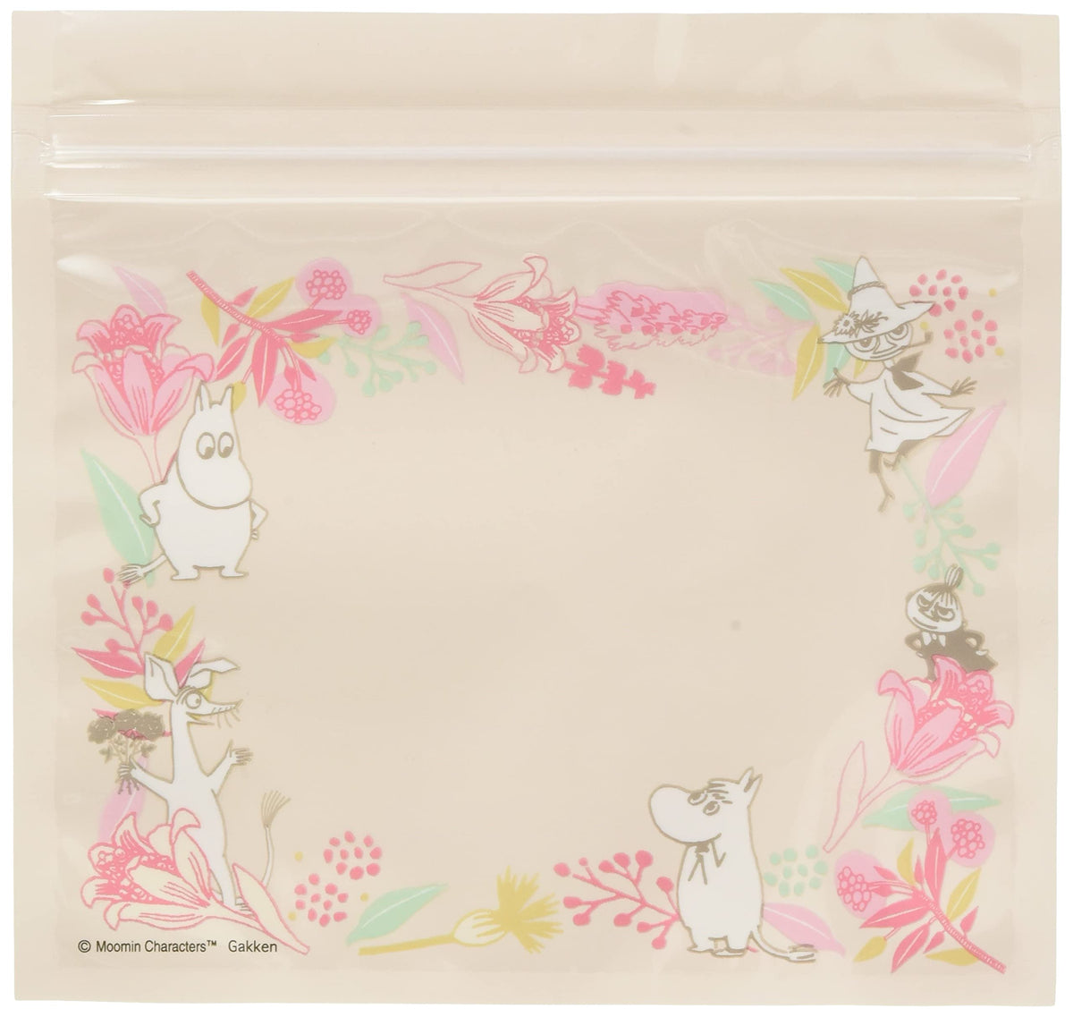 Gakken Sta:Ful R04237 Moomin Zip Bag, Plastic Bag with Zipper Frame