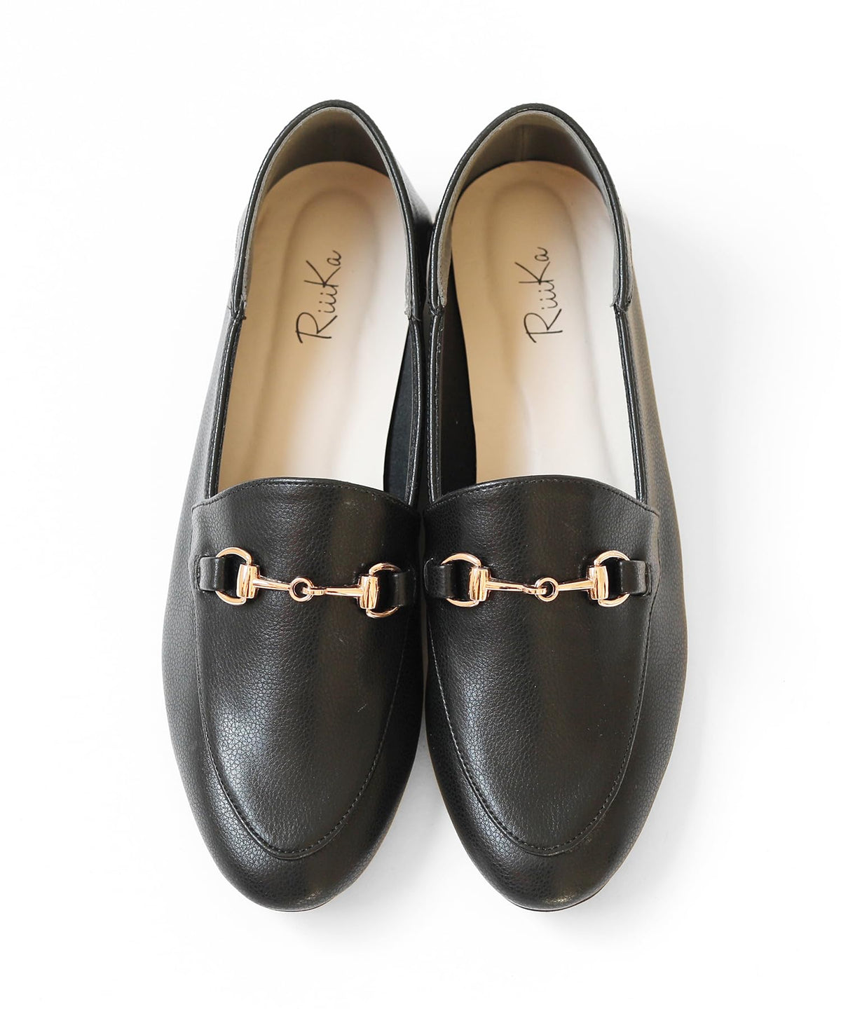 RiiiKa(リーカ) Women's Penny Loafer, Black, 23.0~23.5 cm E