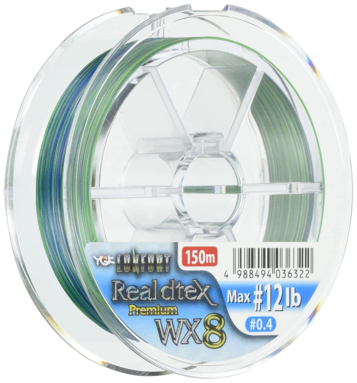 X-Braid Lonfort Real Desitex WX8, 492.2 ft (150 m) Hanger Pack, No. 0.4